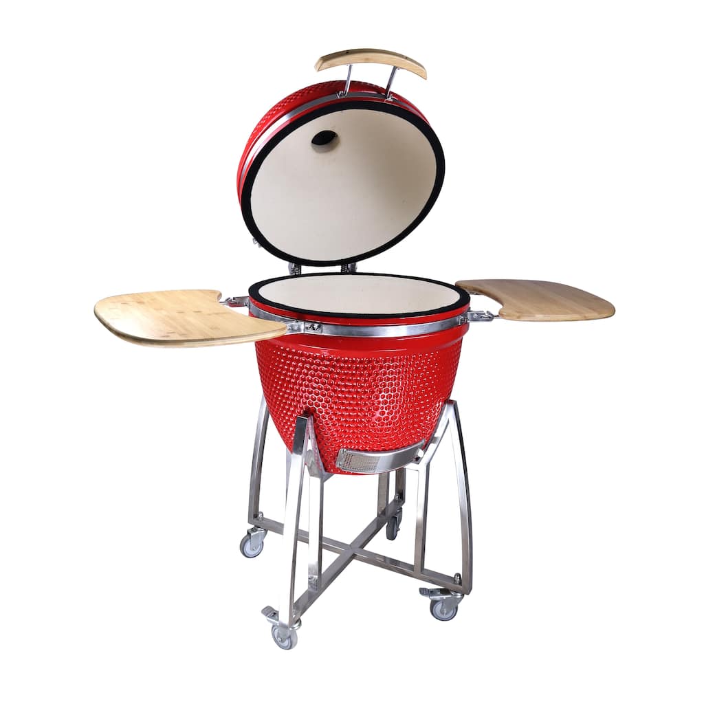 23" Comfortbilt Kamado Grill In Red - N/A