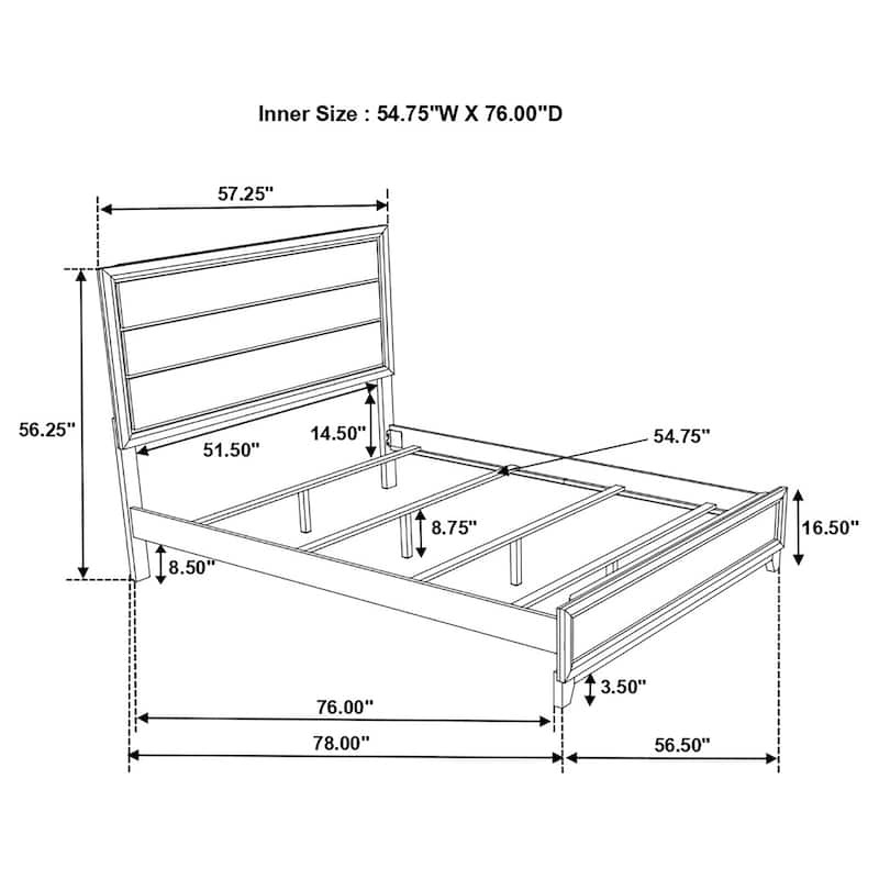 Watson Transitional Panel Grey Oak Bedroom Set