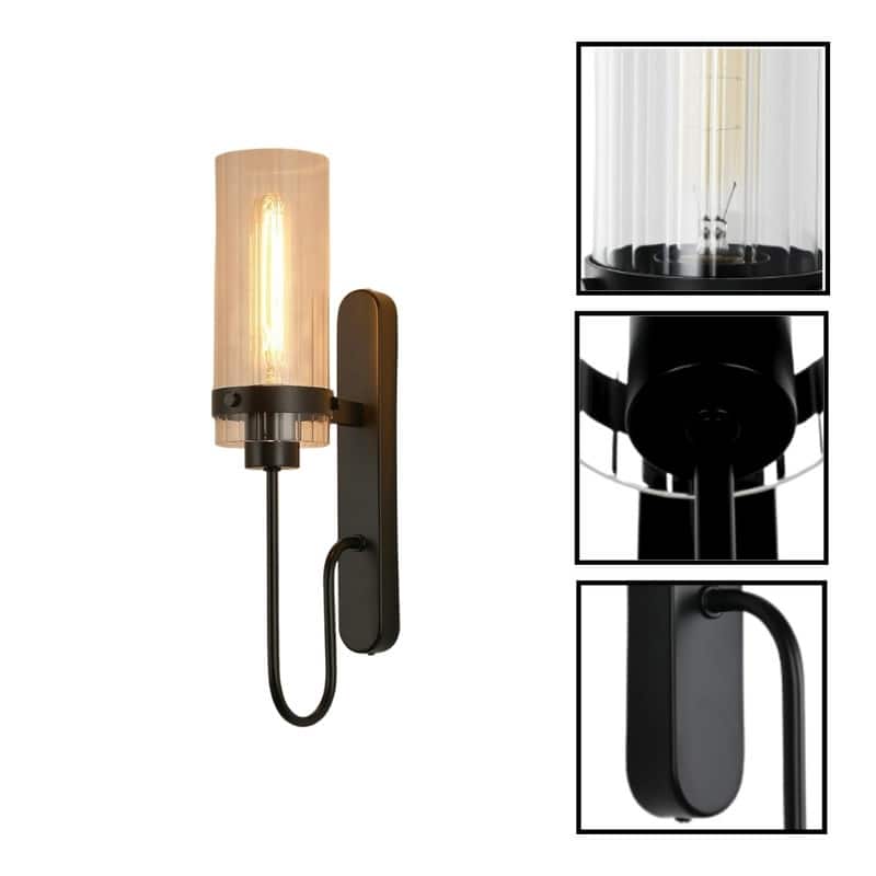 2 pack living room black wall sconce matel wall light