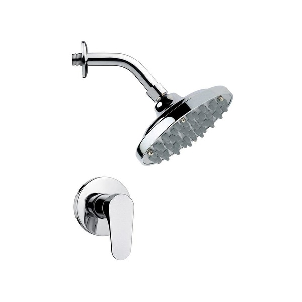 Nameeks SS1111 Remer 2.8 GPM Single Function Rain Shower Head with Valve Trim Rough In Included - Chrome