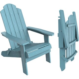 WINSOON All Weather HIPS Outdoor Folding Adirondack Chairs Set of 6  Outdoor Chairs