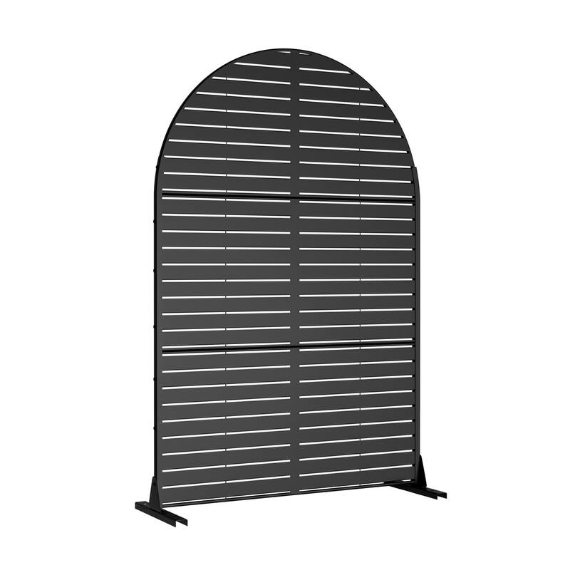 Dovelina 6ft.Outdoor Freestanding Metal Privacy Screen Decorative Garden Fence - 72"x47"