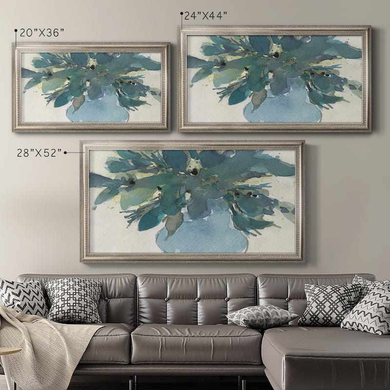 Blue Vintage Charm I Premium Framed Canvas- Ready to Hang