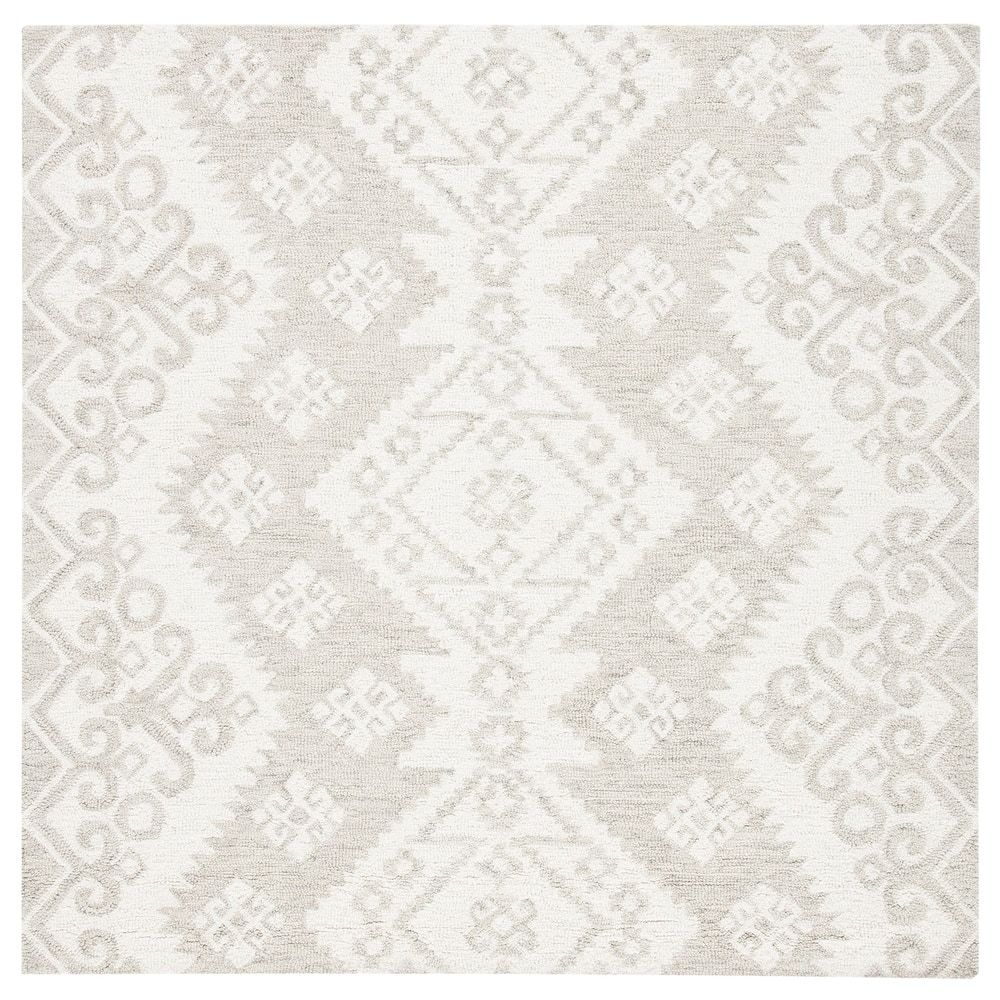 SAFAVIEH Handmade Snowflake Micro-loop Modern Wool Area Rug