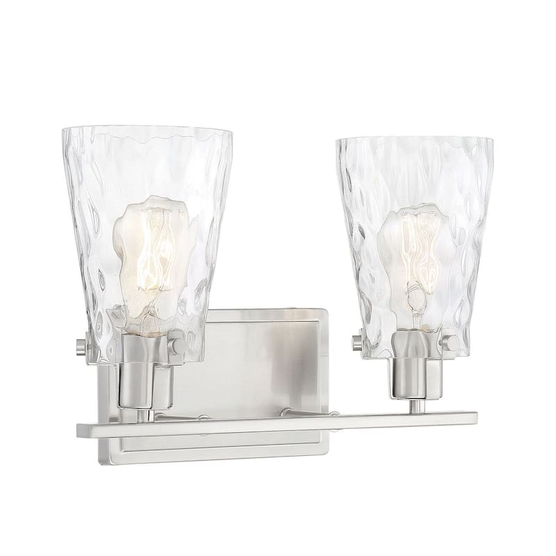 Vaughan 2-Light Bathroom Vanity Light in Satin Nickel