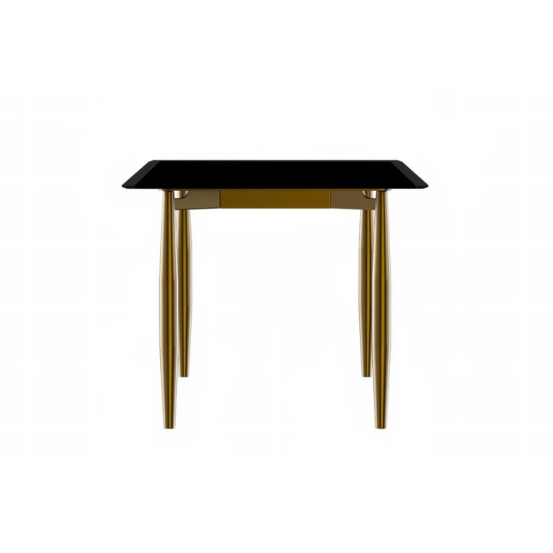 Zinti Rectangular Dining Table with Sintered Stone/Glass Top and Steel Legs