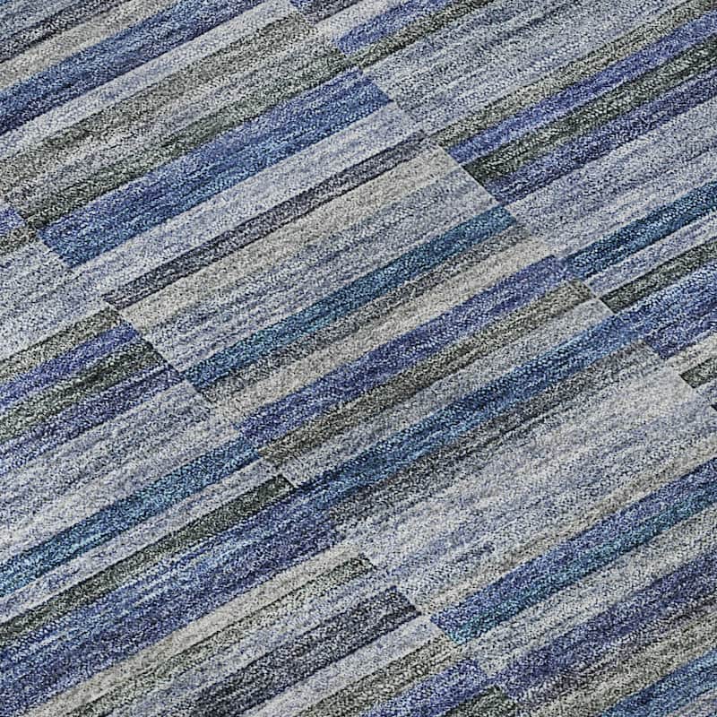 Premium Washable Super Soft Geo Stripe Mayfield Rug
