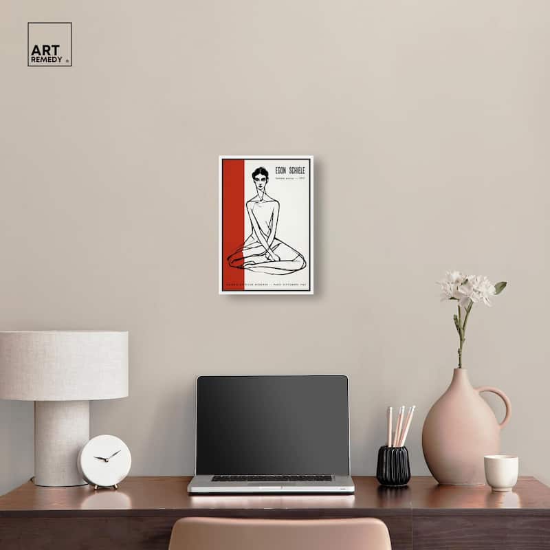 Schiele's Red and White Canvas by Art Remedy