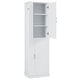 preview thumbnail 17 of 31, Modern Tall Bathroom Cabinet, Freestanding Storage Cabinet with Hooks and Adjustable Shelves, for Bathroom, White