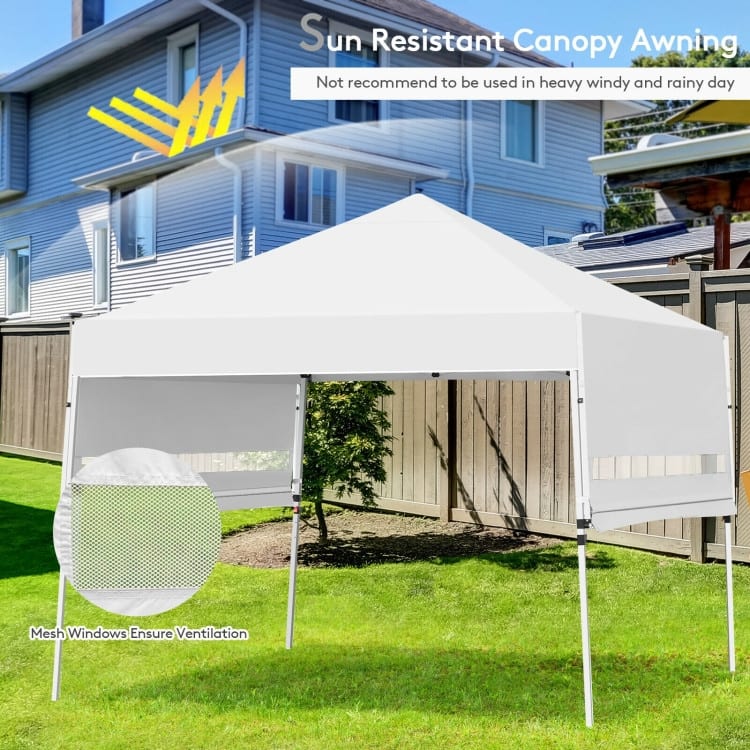 17 x 10 Feet Foldable Pop Up Canopy with Adjustable Dual Awnings - 17' x 10' x 10' (L x W x H)