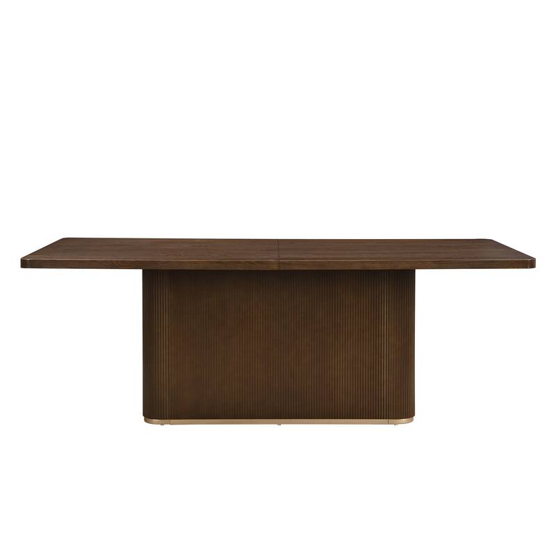 Christopher Knight Home - Melville 7-Piece Upholstered Swivel Dining Set with 84" Rectangular Pillar Base Dining Table