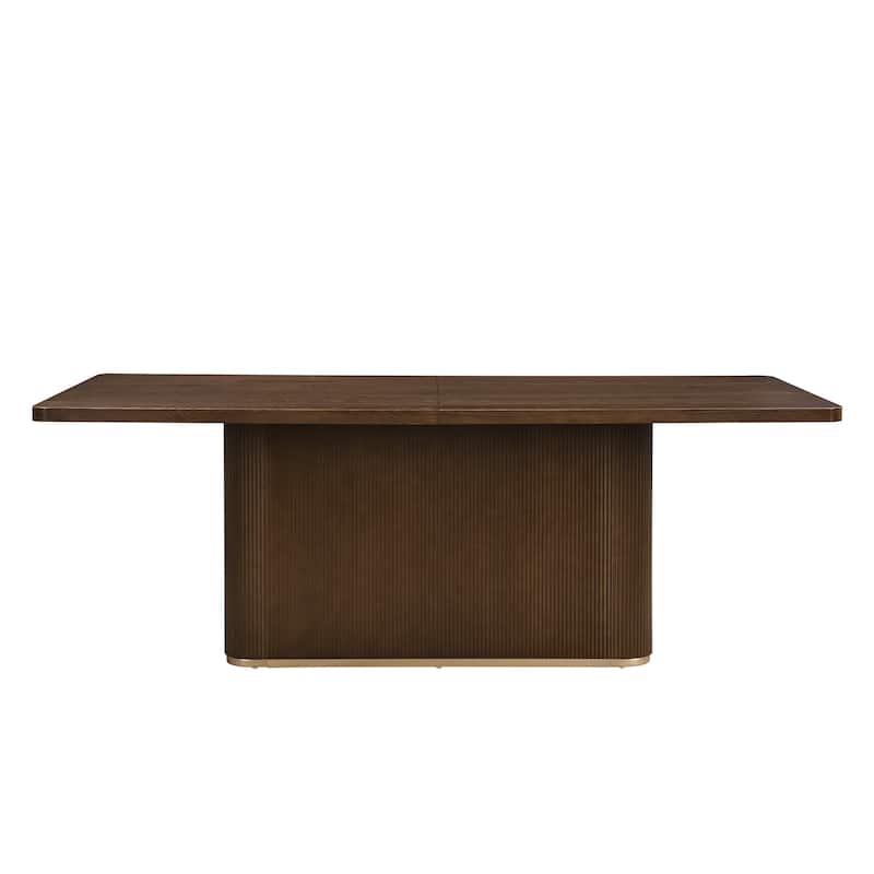 Christopher Knight Home - Valcour Rubber Wood 7 Piece Dining Set With Curved U-shaped Backrest