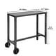 preview thumbnail 5 of 12, Moasis Patio Metal Counter Table Bar Table with Wheels (Table Only)