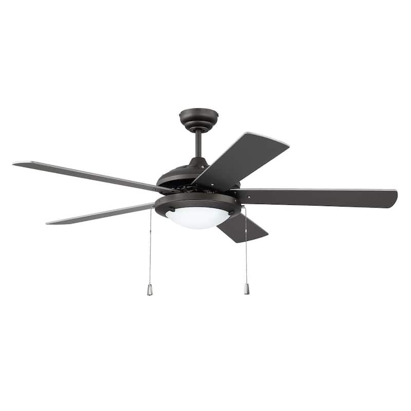 Craftmade Nikia 52" 5 Blade Ceiling Fan - Blades and Light Kit - Espresso
