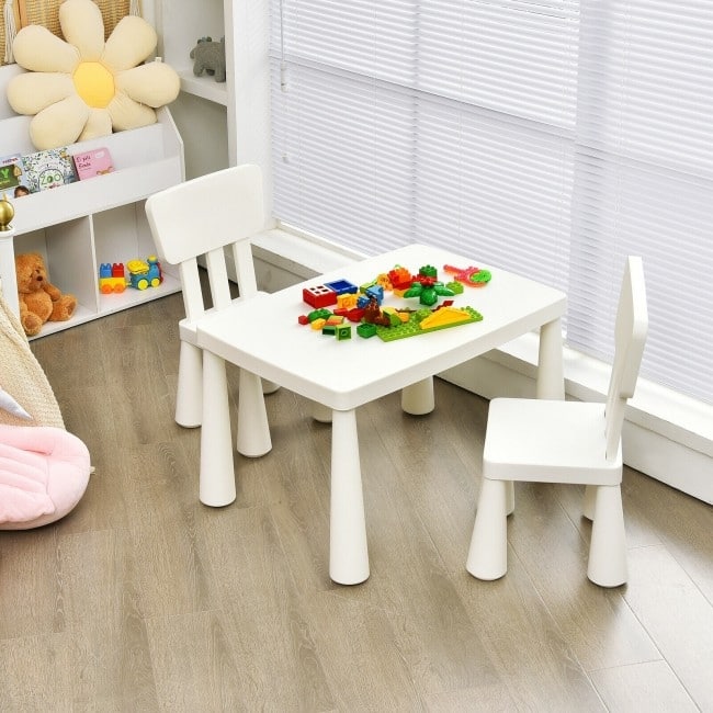 Versatile 3-Piece Children's Activity Table and Chair Set for Creative - table: 30" x 21" x 19"