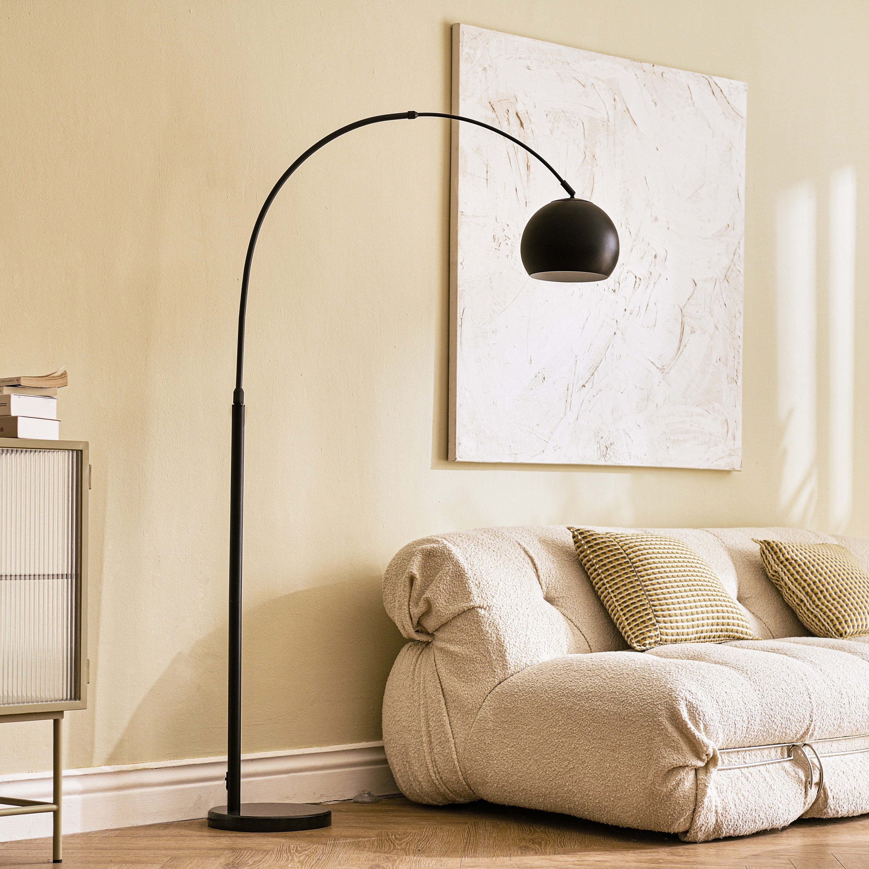 69 Modern Arching Floor Lamp with Rotatable Lamp Shade On Sale Bed Bath Beyond 41465359