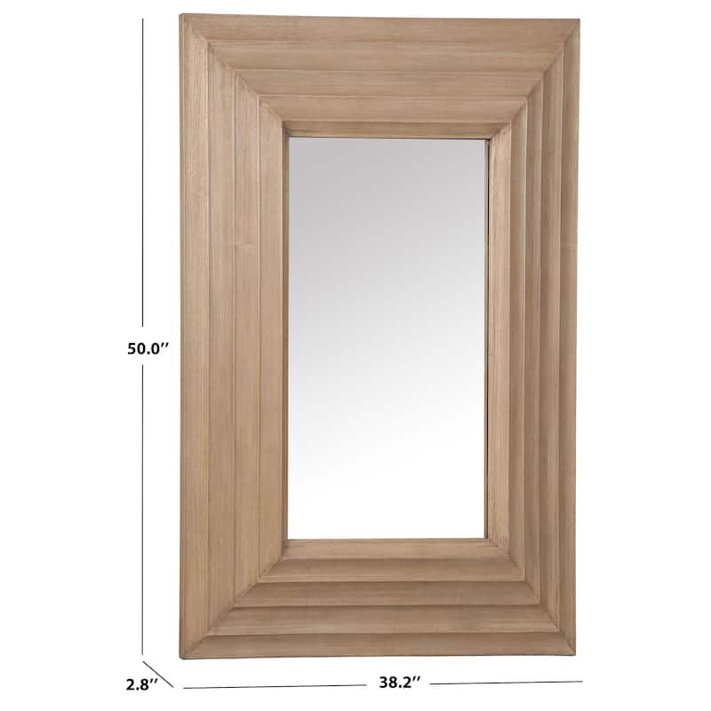 SAFAVIEH Couture Jilianna 50-inch Vertical Rectangle Wood Mirror - 38.2"W x 2.8"D x 50"H