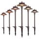 preview thumbnail 2 of 7, 6 Pack 5CCT LED Landscape Pathway Lights, Double Layer - Oil Rubbed Bronze