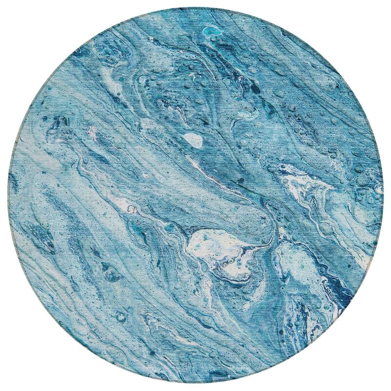 Machine Washable Indoor/ Outdoor Chantille Modern Abstract Rug