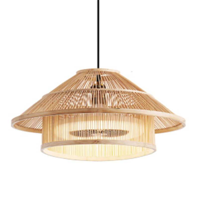Bamboo Caged Ceiling Fan Light with Remote Control - Bed Bath & Beyond