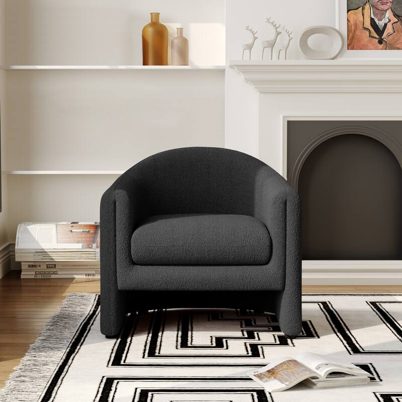 Modern Upholstered Barrel Accent Chair