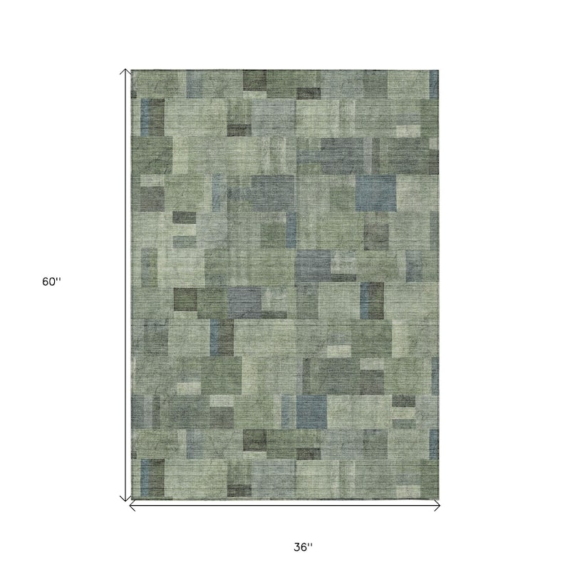 HomeRoots Geometric Transitional Rectangle Outdoor Rug