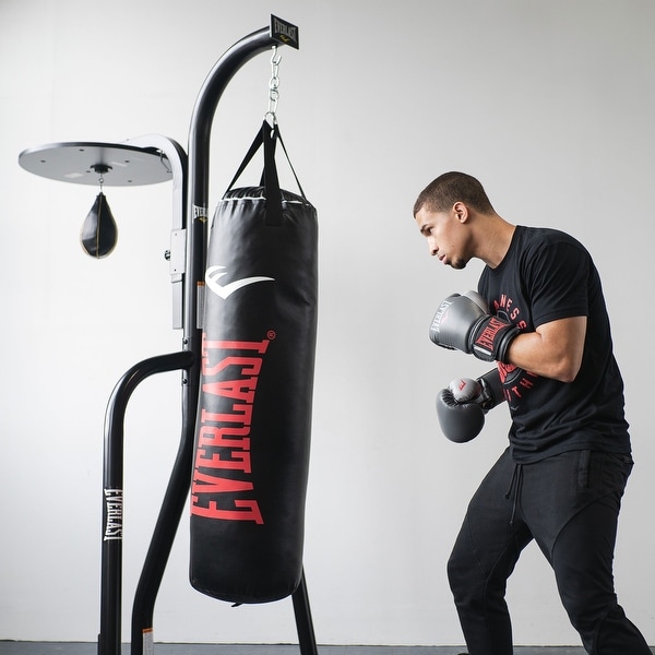 Everlast 2 Station Dual Heavy Duty Powder Coated Steel Heavy and Speed Bag Stand 100 Bed Bath Beyond 35373381