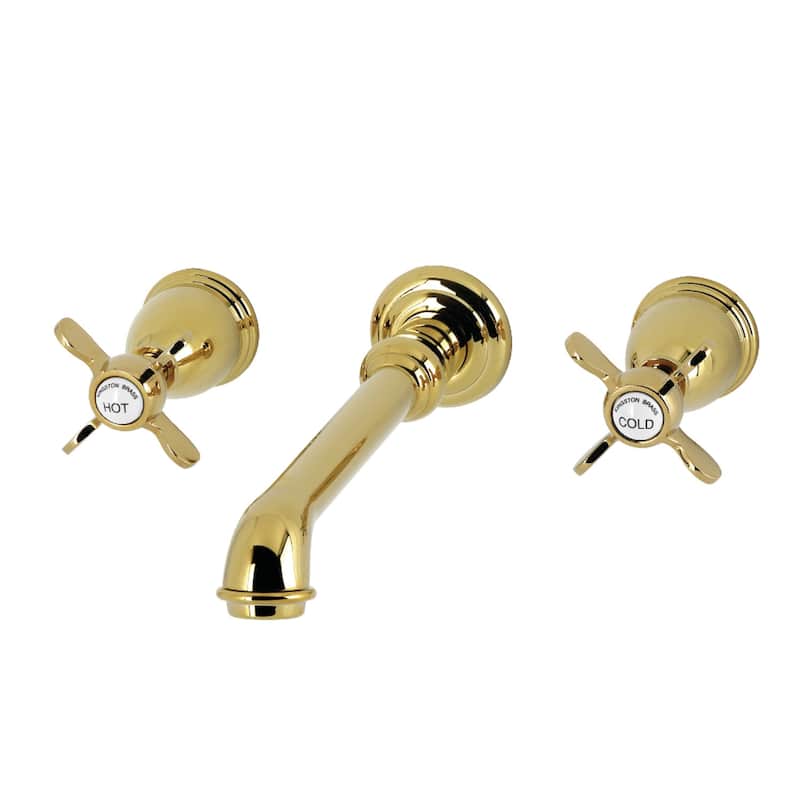 Kingston Brass Essex Two-Handle Wall Mount Roman Tub Faucet - Polished Brass
