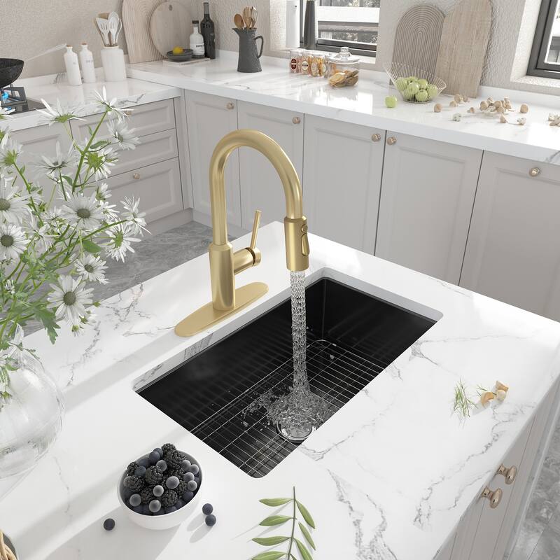 3-Function Single Handle Pull Down Sprayer Kitchen Faucet