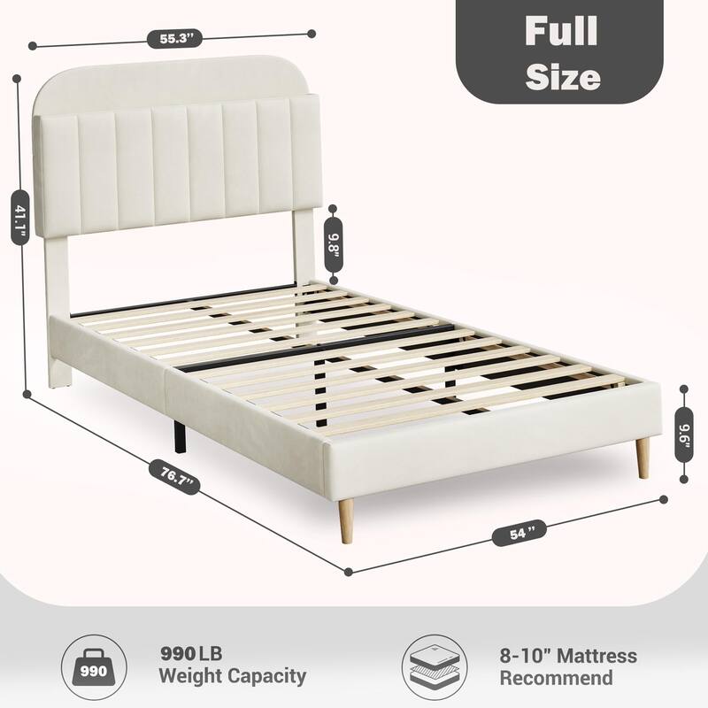 Bed Frame with Bookcase Headboard for Bedroom