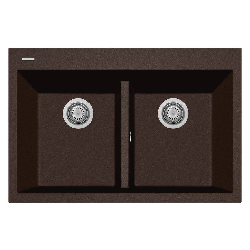 33" x 22" LaToscana ONE Series Drop-In Double-Bowl Quartz Kitchen Sink