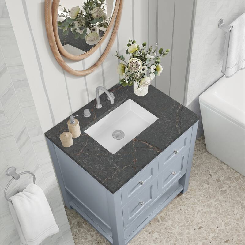 Breckenridge 30" Single Vanity, Serenity Blue - 30 - Parisien Bleu