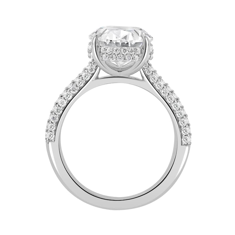 Auriya 14k Gold 5 4/6ctw Oval Double Hidden Halo Diamond Engagement Ring (F-G VS)