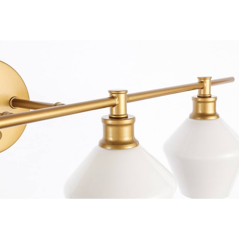 Gwyneth 4-light Contemporary Frosted Glass Vanity Light