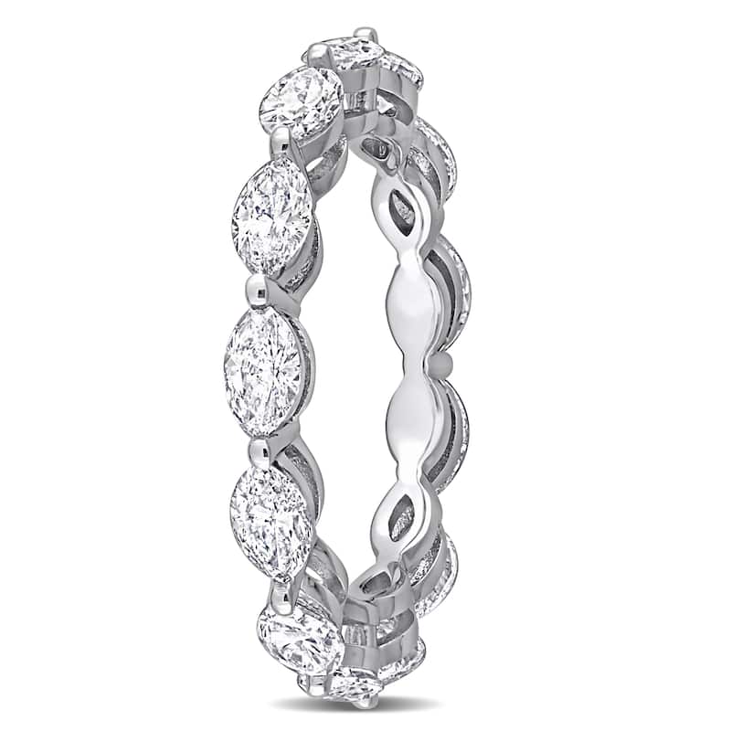 Miadora 2 1/3ct TDW Marquise-Cut Diamond Eternity Ring in 14k White Gold