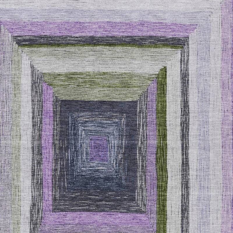 HomeRoots Geometric Transitional Rectangle Outdoor Rug