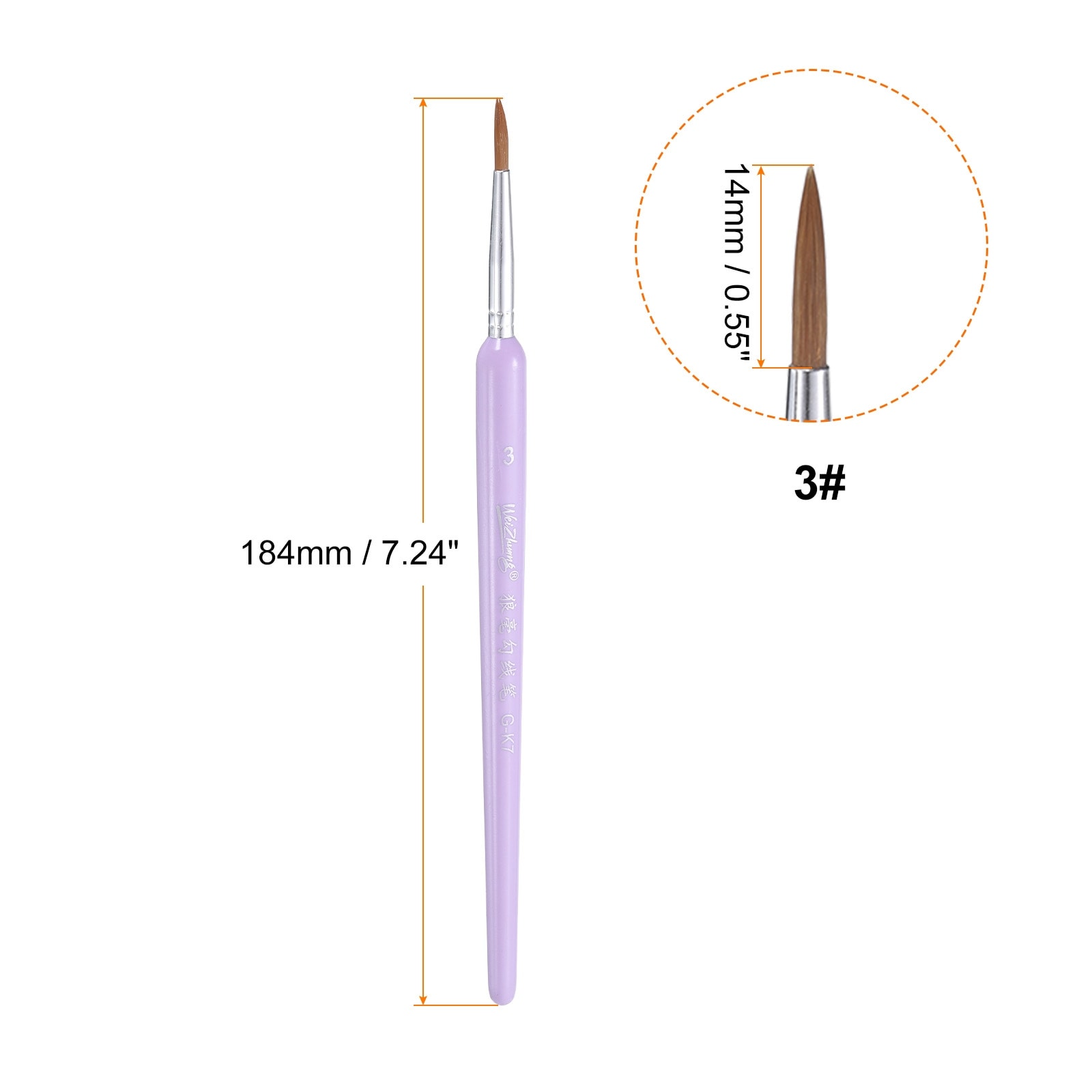 Detail Paint Brushes Nylon Miniature Painting Brush for Acrylic Painting