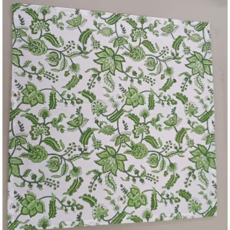 Green table Napkins - Set of 4 floral chintz
