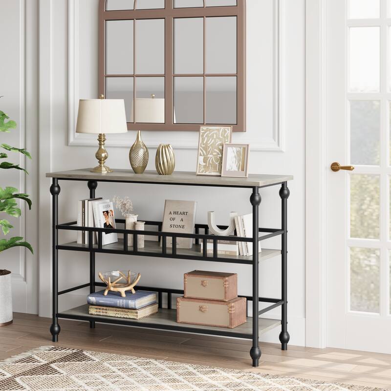 Console Table, 3-Tier Sofa Tables Narrow Entryway Table