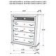 preview thumbnail 48 of 57, Barzini Upholstered Bedroom Set White with Wingback Headboard