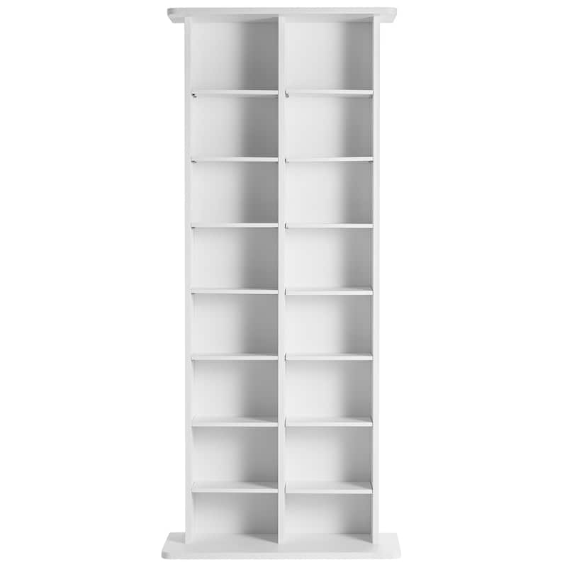 Media Storage Cabinet, DVD Cabinet with Doors and Shelves, CD Storage, Adjustable DVD Shelf, Protects & Organizes Music