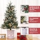 preview thumbnail 4 of 4, 3 Ft Prelit Premium Snow Flocked Artificial Christmas Tree