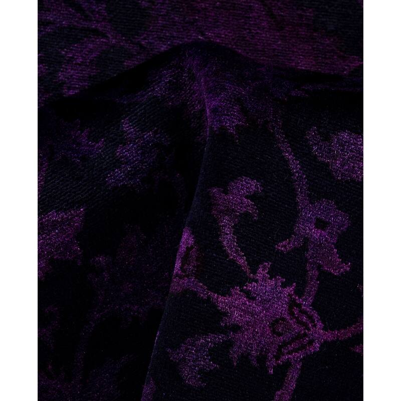 Overdyed One-of-a-Kind Hand-Knotted Area Rug - Purple - 8' 1" x 8' 2"