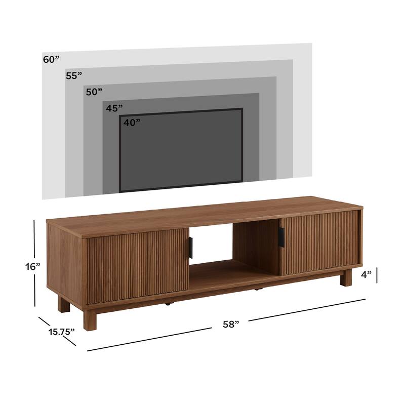 Middlebrook Designs Modern Fluted-Door TV Stand