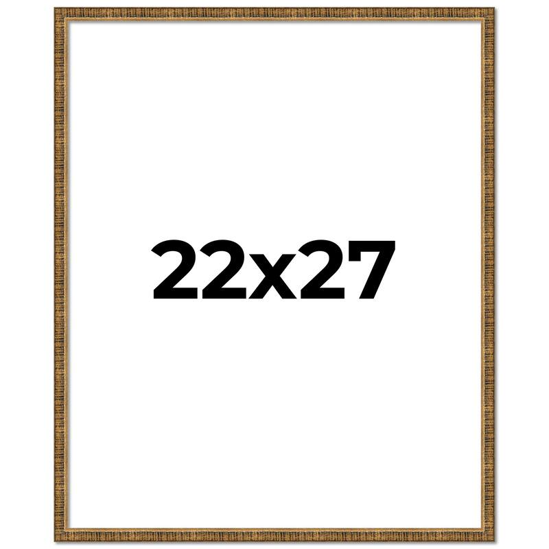 22x27 Frame Gold Kingsley Distressed Solid Wood Picture Frame Width