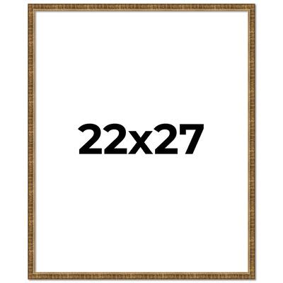 22x27 Frame Gold Solid Wood Picture Frame - Complete Modern Photo
