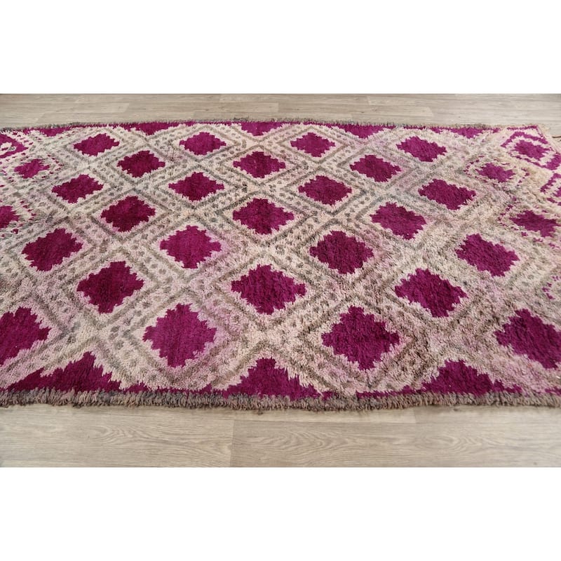 Tribal Moroccan Oriental Home Decor Area Rug Wool Hand-knotted Carpet - 5'11" x 10'10"