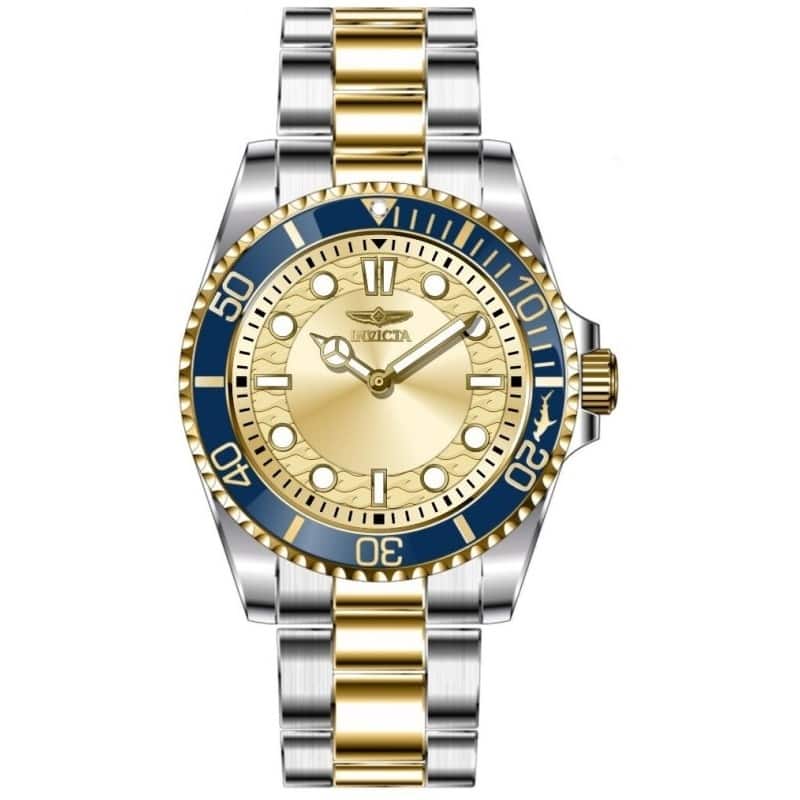 INVICTA Men's 49697 Pro Diver Quartz PC20S Brass Dial Watch - Gold