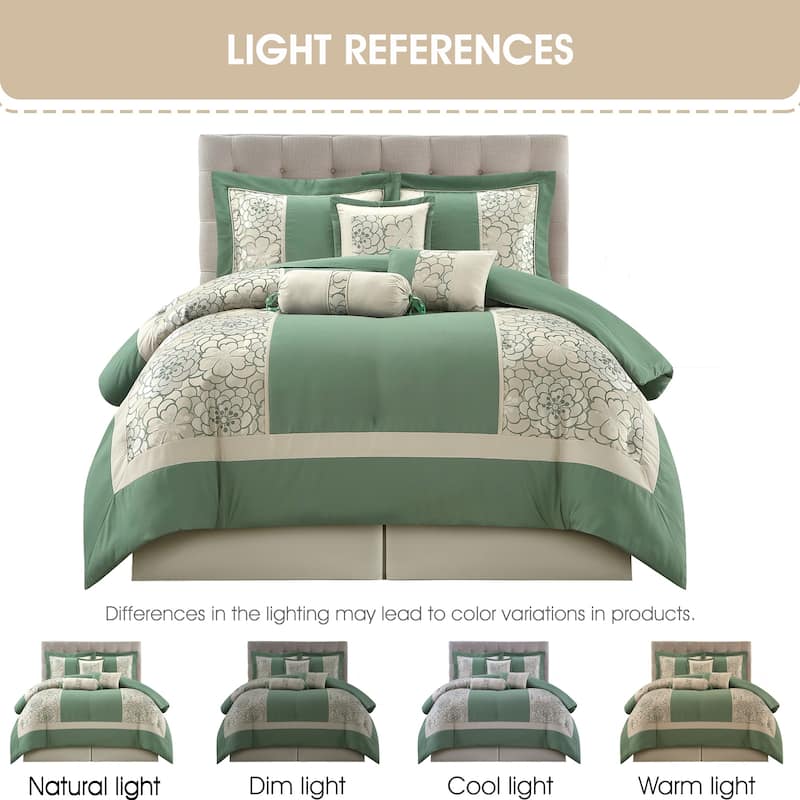 Nanshing Hermonie Floral 7-Piece Bedding Comforter Set