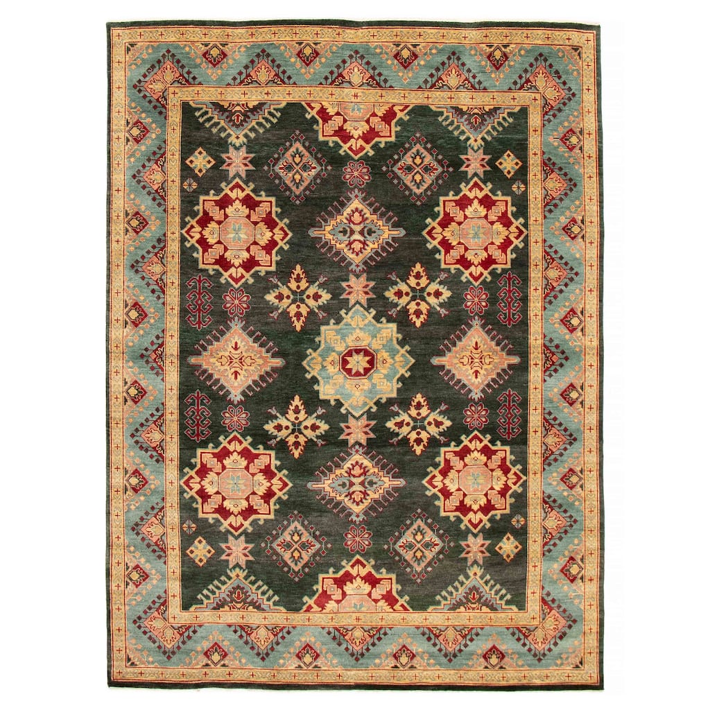 ECARPETGALLERY Hand-knotted Jules Serapi Dark Green Wool Rug - 8'10 x 11'11